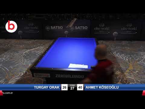 TURGAY ORAK & AHMET KÖSEOĞLU Bilardo Maçı - 2019 TÜRKİYE ŞAMPİYONASI 2.ETAP-ELEME