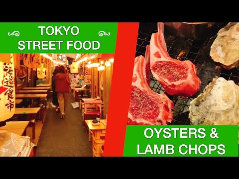 [TÓQUIO] IZAKAYA BAR FOOD - OSTRAS e CHOPS DE CORDEIRO no GRILL/Ruas de Shimbashi [2021]