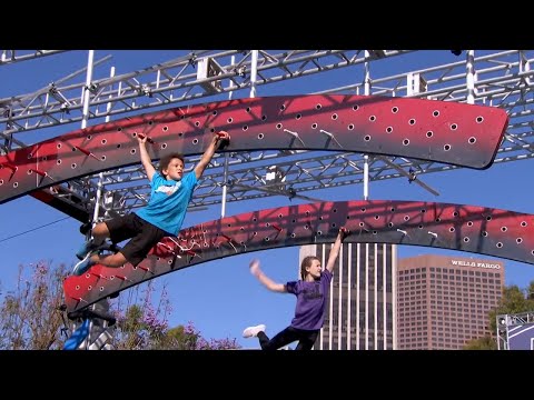 Olivia Lopez vs Charlie Ball at the American Ninja Warrior Junior 3 Quarterfinals