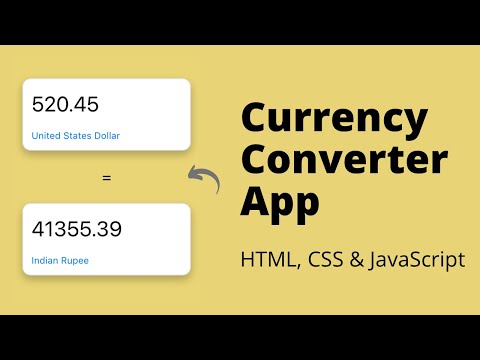Create Responsive Currency Converter App Using Html Css Javascript
