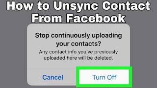 How to Unsync Contacts from Facebook || how to unsync facebook contacts from iphone