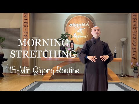 15-Minute MORNING STRETCHING | Qigong Daily Routine for Neck, Back, Shoulders
