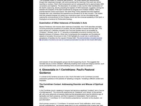 5- Xenolalia vs. Glossolalia, Biblically