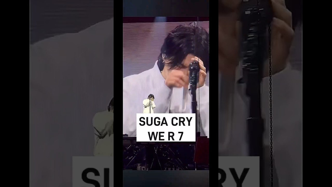 #Suga cried when he remembered the members “we’re 7”. A message that #BTS don’t care abt the chart