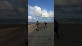 Filipino Kali: Traditional Sword Fighting Techniques. Practice on the beach