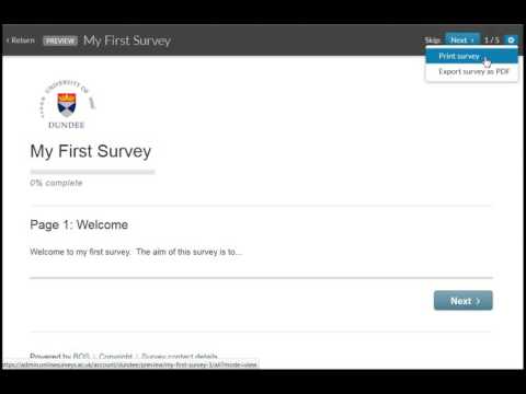 Print or save your survey as a pdf
