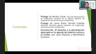 Presentación del libro Derecho a la alimentación adecuada en América Latina y el Caribe. Desafíos y claves para su garantía, protección y realización
