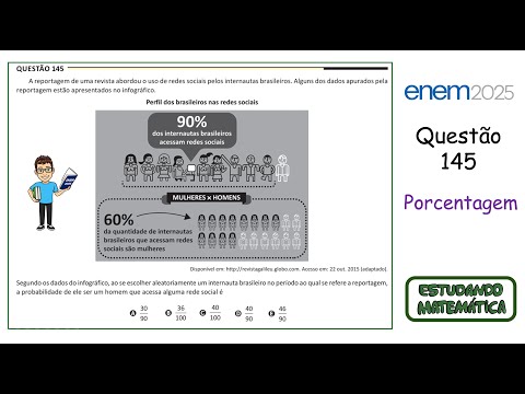 ENEM 2025 - Question 145 - Probability - Research on the use of social networks