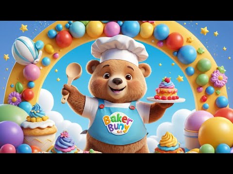 Baker Bear's Magic Cake 🍰🐻 | Fun & Educational Nursery Rhyme for Kids, Toddlers & Preschoolers