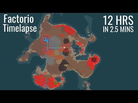 Factorio Timelapse - Biter Island Challenge - No Lasers | 4K