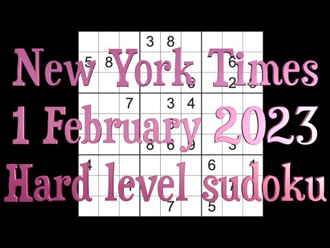 Sudoku solution – New York Times sudoku 1 February 2023t Hard level