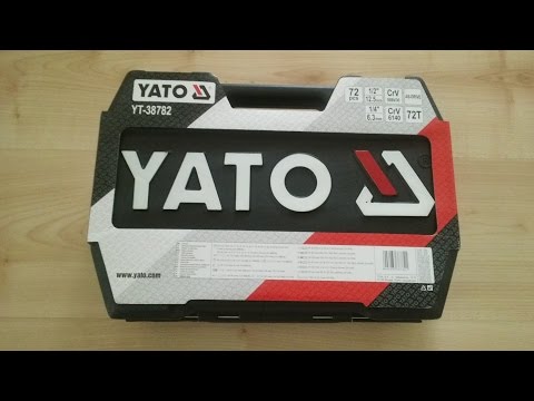 Набор инструментов YATO (YT-38782), квадрат 1/4 и 1/2, 72 шт.