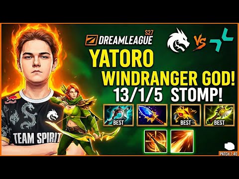 🔥 YATORO - WINDRANGER : TEAM SPIRIT VS PARICVISION DREAMLEAGUE S 27 DOTA 2 - Gameplay 7.40  13 1 5 🔥