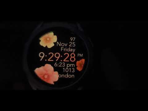 Gold Flowers Watch Face