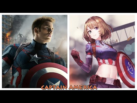 Superheroes Characters as Anime Girls