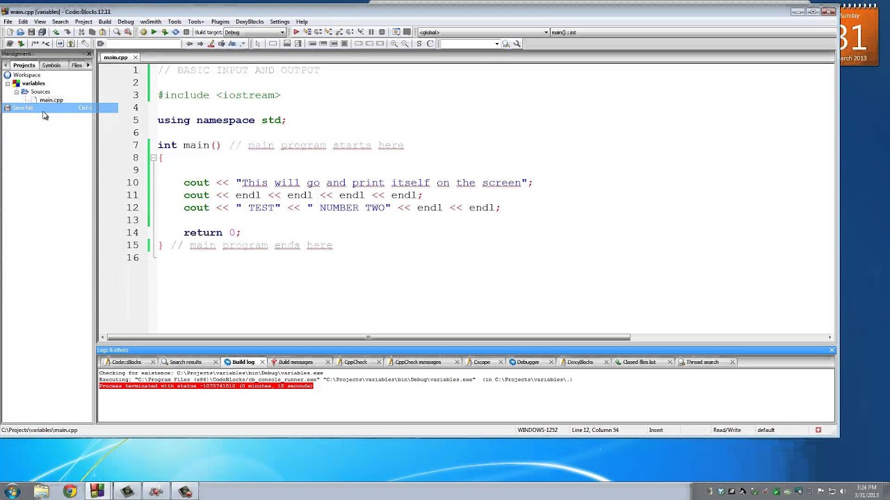 C++ Programming Tutorials: 3 - Basic Input and Output