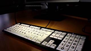 Video thumbnail for Hochwertige Großschrift-Tastatur Logickeyboard Nero Slim Line by Aktivwelt
