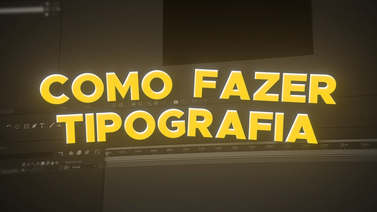 COMO FAZER TIPOGRAFIA No After Effects Fácil E Rapido
