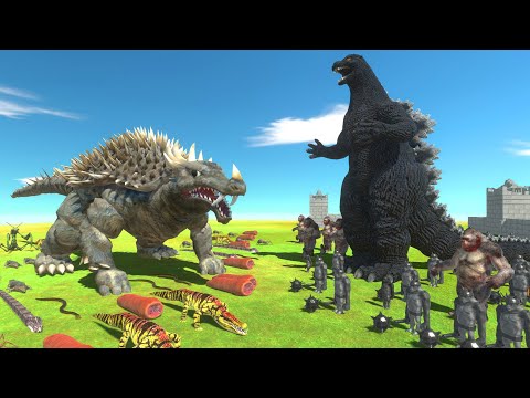 Kaiju War | Anguirus VS Godzilla + Mutant Primates | Animal Revolt Battle