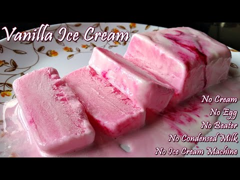 Vanilla Ice Cream Recipe in Tamil | No cream,  No ice cream machine, No beater | only 4 Ingredients