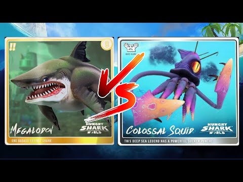 Megalodon vs Colossal Squid Boss | Hungry Shark World | @dragonheartgaming123