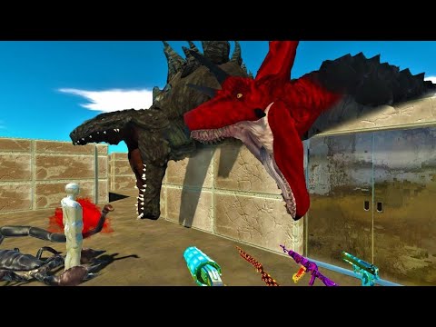 🔥FPS PERSPECTIVE vs DINOSAURS in DEADLY MAZ - Animal Revolt Battle Simulator