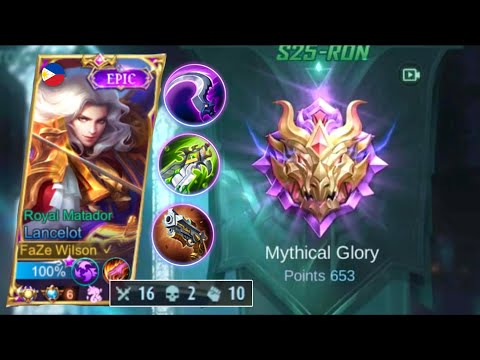 TOP GLOBAL LANCELOT 1 SHOT BUILD IN MYTHICAL GLORY RANK!! | AGGRESSIVE GAMEPLAY!🔥 (MUST WATCH!)