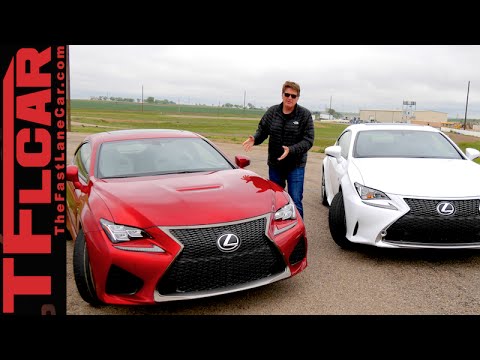 2015 Lexus RC F vs RC 350 F Sport Drag Race & 0-60 MPH Mashup Review