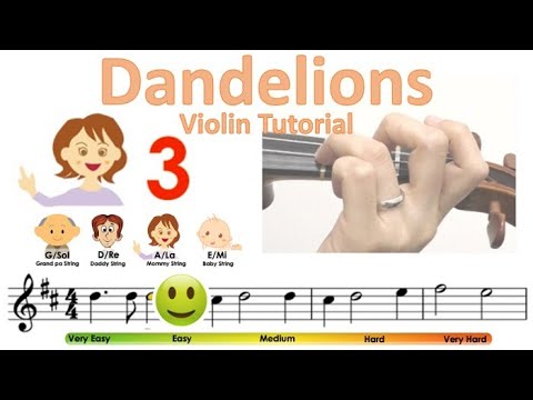 Ruth B. - Dandelions sheet music and easy violin tutorial