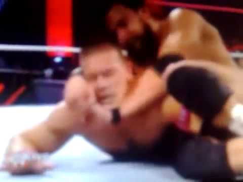 WWE RAW 10 28 13  John Cena vs Damien Sandow