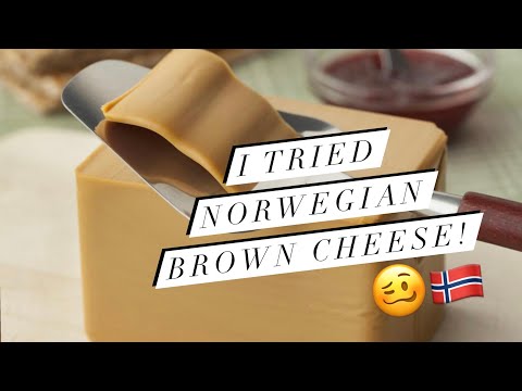 American Tries Norwegian Brown Cheese For The First Time! | Brunost