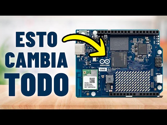 Vídeo relacionado con Arduino UNO Q [ABX00162] - Placa híbrida, microprocesador Qualcomm Dragonwing QRB2210 (MPU) y microcontrolador STM32U585 (MCU), visión AI, voz, IoT, robótica, Linux Debian OS, Wi-Fi 5, USB-C