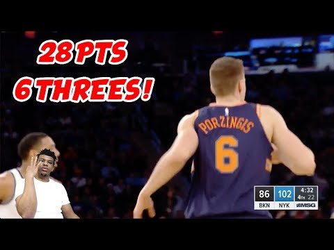 KRISTAPS PORZINGIS CAREER HIGH 6 THREES ! 28 POINTS VS NETS !