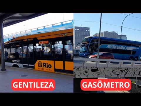 INTENSA MOVIMENTAÇÃO TERMINAL GENTILEZA E VIADUTO DO GASÔMETRO  #busologia #gentileza #brt