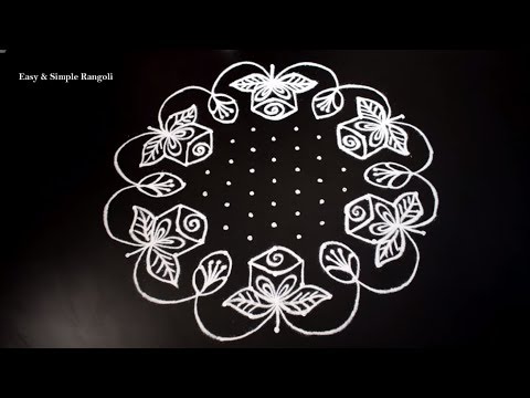 Easy Rangoli Design with 13X7 Dots | Simple Kolam Designs | Easy Muggulu Designs | Kolam with Dots Video