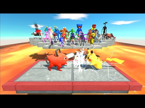 Creepy Monster Battle | Who Will Fall Into The Lava - Animal Revolt Battle Simulator