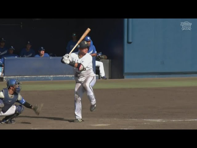 【ファーム】勝負はここから!! バファローズ・内藤鵬 試合を振り出しに戻す同点タイムリー!!  2024年7月26日 オリックス・バファローズ 対 中日ドラゴンズ