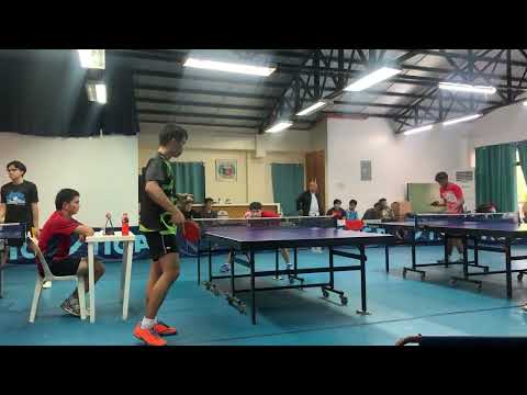 Table tennis Match Play @ The Barracks: Andrew Lemon Vs Miho Tolopia 2nd Set