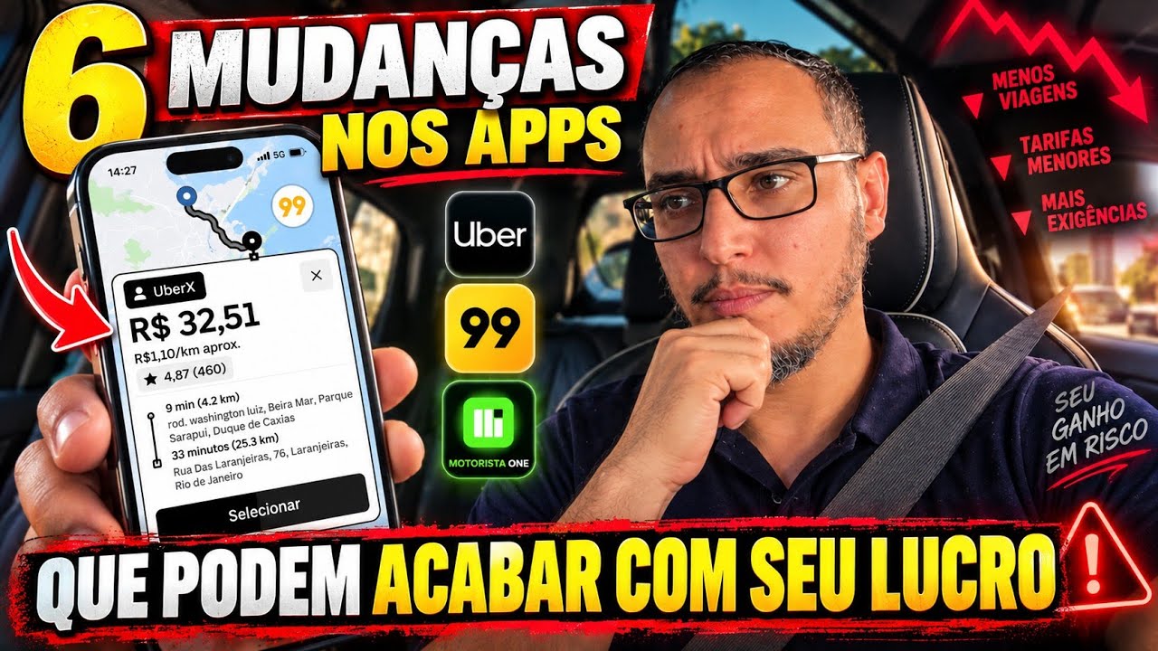 Essa mudanças podem atrapalhar a vida do Motorista de Aplicativo? Uber/99Pop