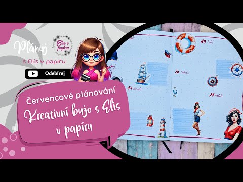 Kreativní bujo: červenec jak jednoduše na bujo, aby to zvládli i začátečníci