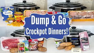 6 DUMP & GO CROCKPOT DINNERS | The EASIEST Tasty Slow Cooker Recipes | Julia Pacheco
