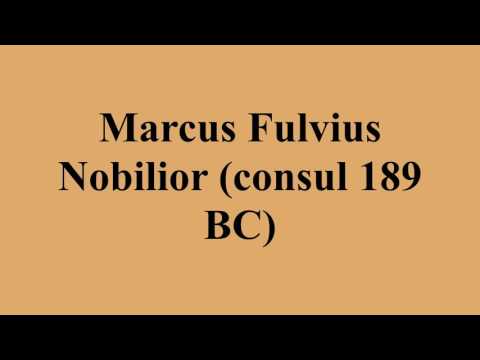 Marcus Fulvius Nobilior (consul 189 BC)