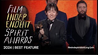 PAST LIVES wins BEST FEATURE at the 2024 Film Independent Spirit Awards