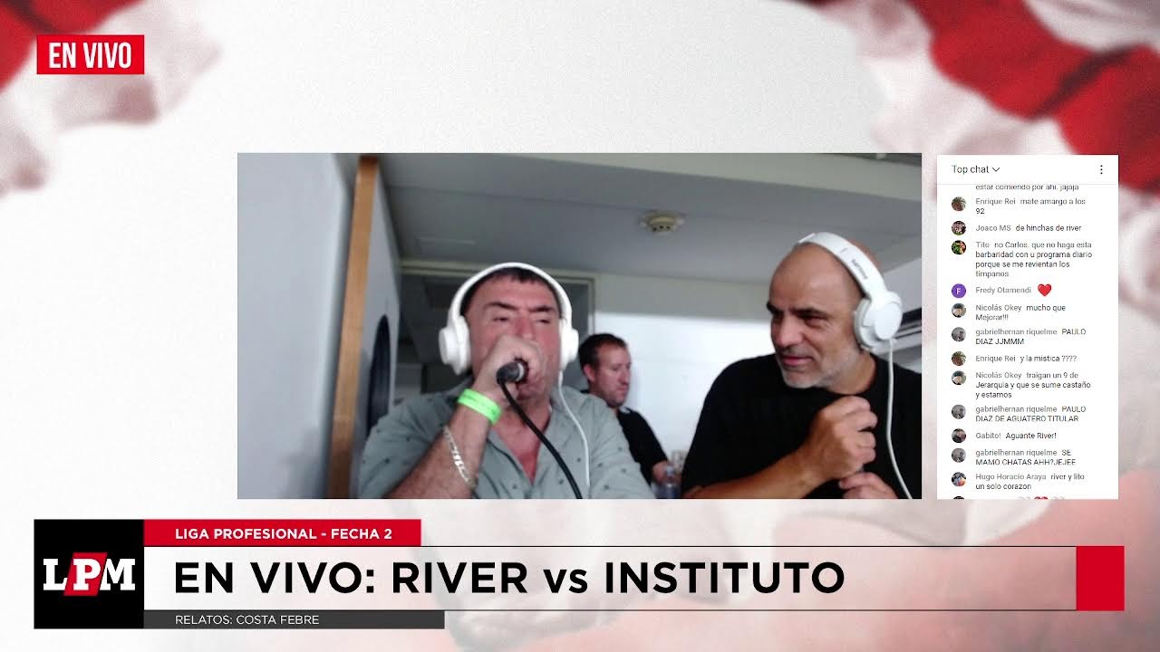 RIVER Vs. INSTITUTO | EN VIVO | LIGA PROFESIONAL FECHA 2 | RELATA LITO COSTA FEBRE