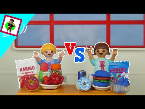 Playmobil Film "blaues V/S rotes essen" Familie Jansen / Kinderfilm / Kinderserie