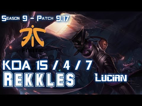 FNC Rekkles LUCIAN vs KAI'SA ADC - Patch 9.17 EUW Ranked