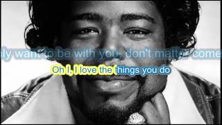 Barry White  -I only want to be with you (karaoke)