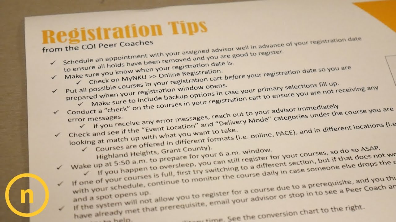 Tips for Spring Class Registration