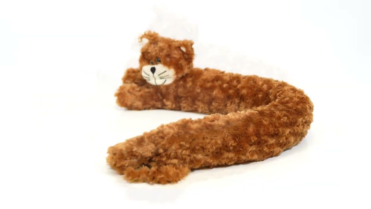 Novelty Brown Cat Micro-Fleece Excluder