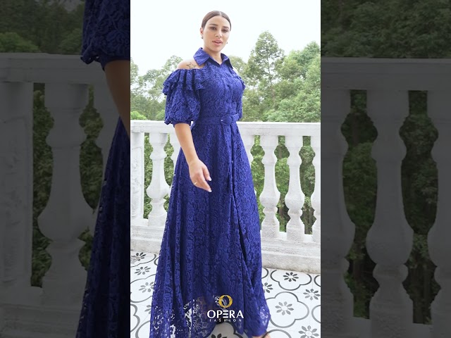 فستان دانتيل اكتاف مكشوفة